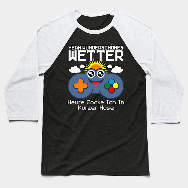 Gamer Funny Retro Gaming Gambling T-Shirt Baseball T-Shirt by QQdesigns